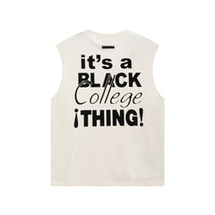 Fog Essentials tank spring summer FOG letter round neck pullover vest