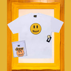 Drew House Smiley Face Short Sleeve T‑Shirt, White