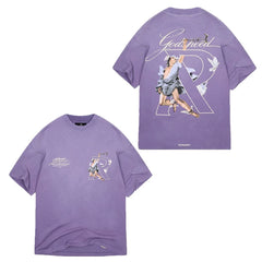 Represent "Good Speed" Vintage Figure & "R" Graphic T-Shirt - Lavender