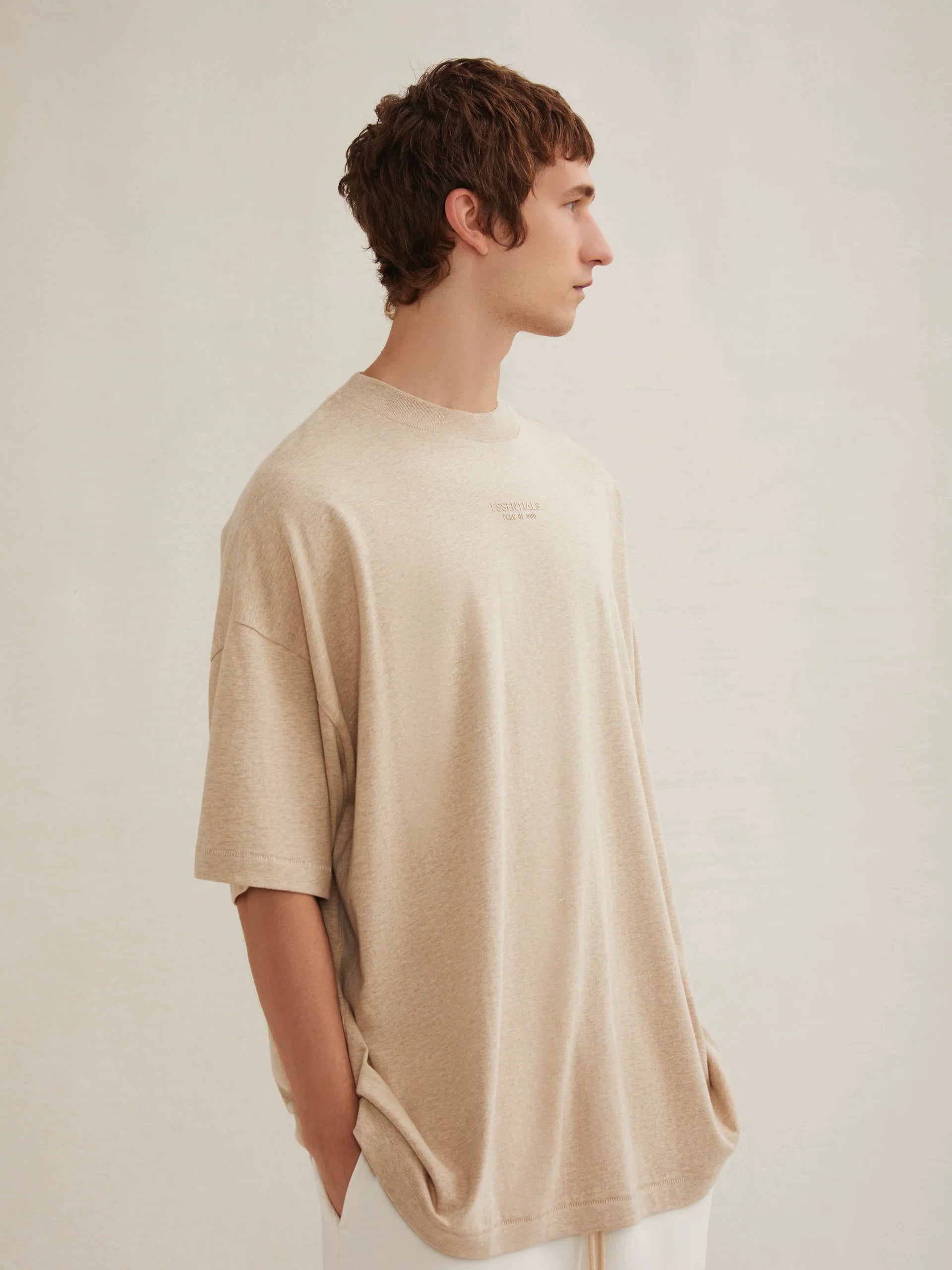 Fear of God Essentials Core Collection Short-Sleeve T-Shirt Dusk Cloud Gold