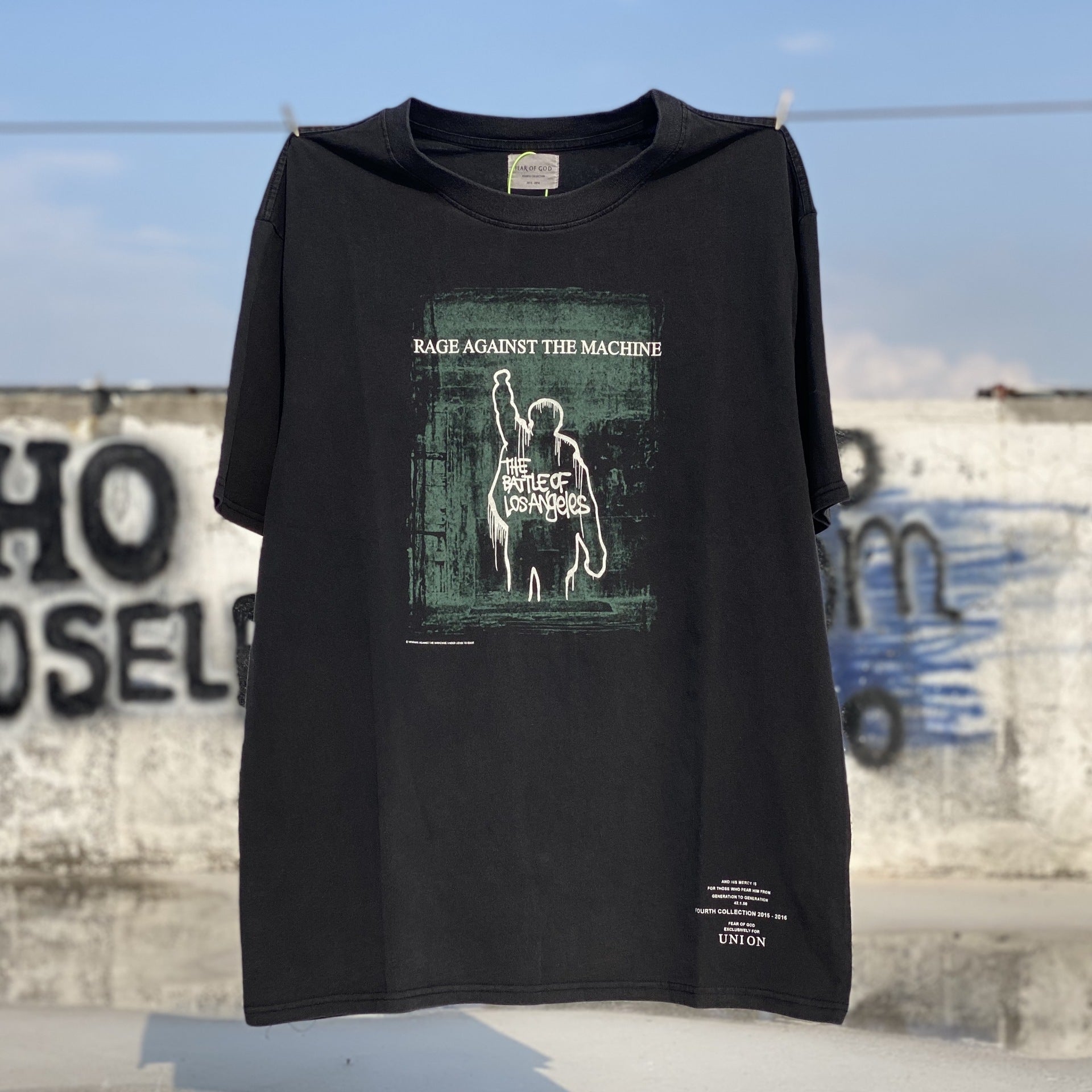 Fog Essentials T Shirts Summer FOG Los Angeles Battle Limited Crew Neck Short Sleeves