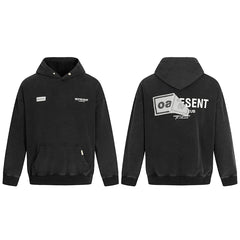 Represent Peel-Off Tag & Box Graphic Heavyweight Hoodie - Vintage Black