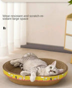 Cat Bed with Premium Corrugated Cardboard Scratch Pad