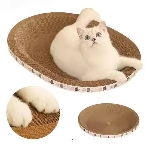 Cat Bed with Premium Corrugated Cardboard Scratch Pad