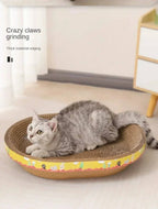 Cat Bed with Premium Corrugated Cardboard Scratch Pad