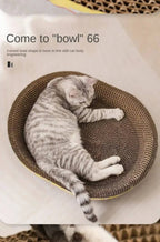 Cat Bed with Premium Corrugated Cardboard Scratch Pad