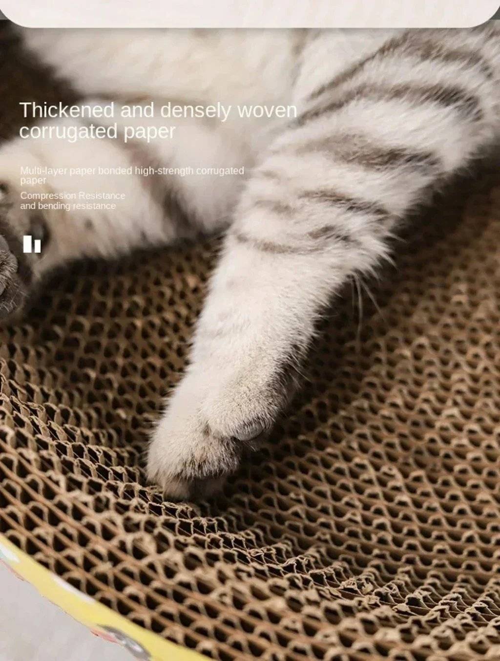 Cat Bed with Premium Corrugated Cardboard Scratch Pad