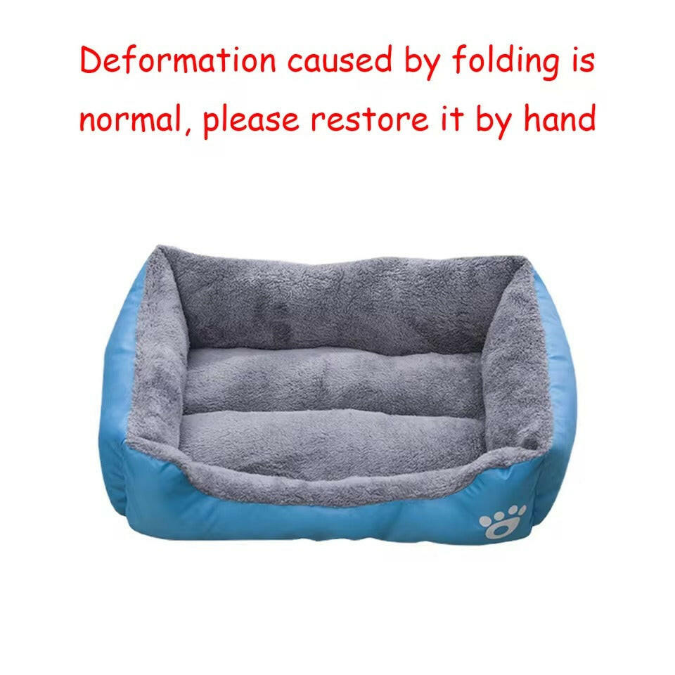 Pawfey Plush Pet Bed – Soft Supportive and Waterproof