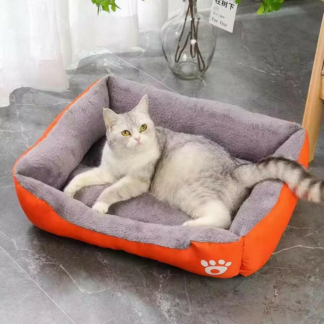 Pawfey Plush Pet Bed – Soft Supportive and Waterproof Hover Image