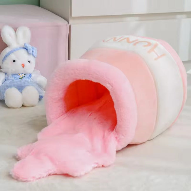 Honey Pot Cat Bed with Removable Plush Cushion Main Image