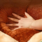 Plush Flower-Shaped Cat Bed with Raised Petal Sides