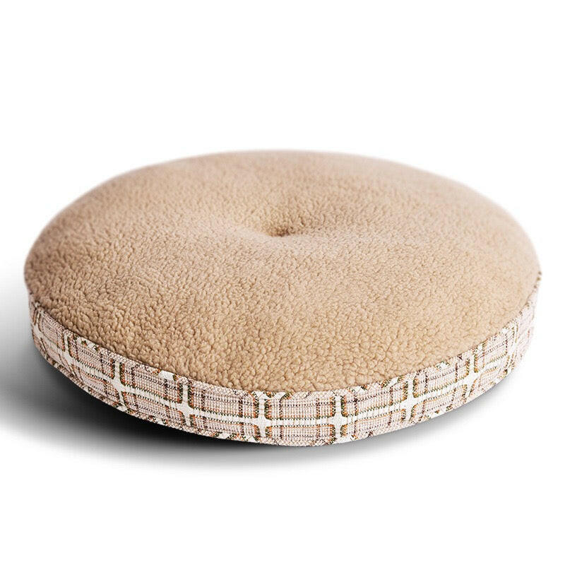 Plush Round Pet Bed with Cashmere Fleece