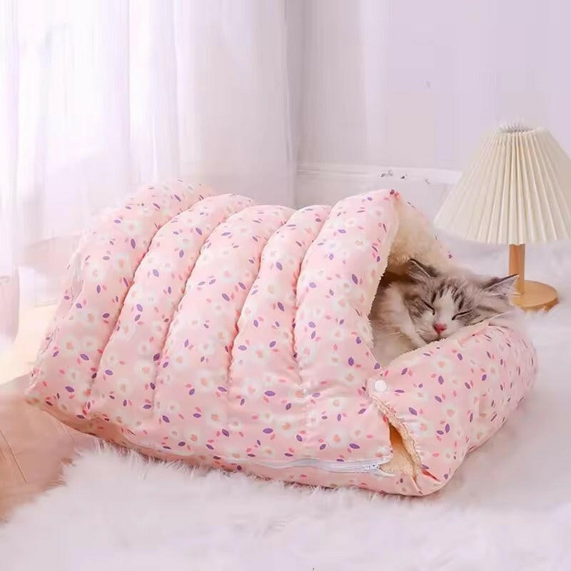 Pawfey Plush Foldable Dog Cat Bed