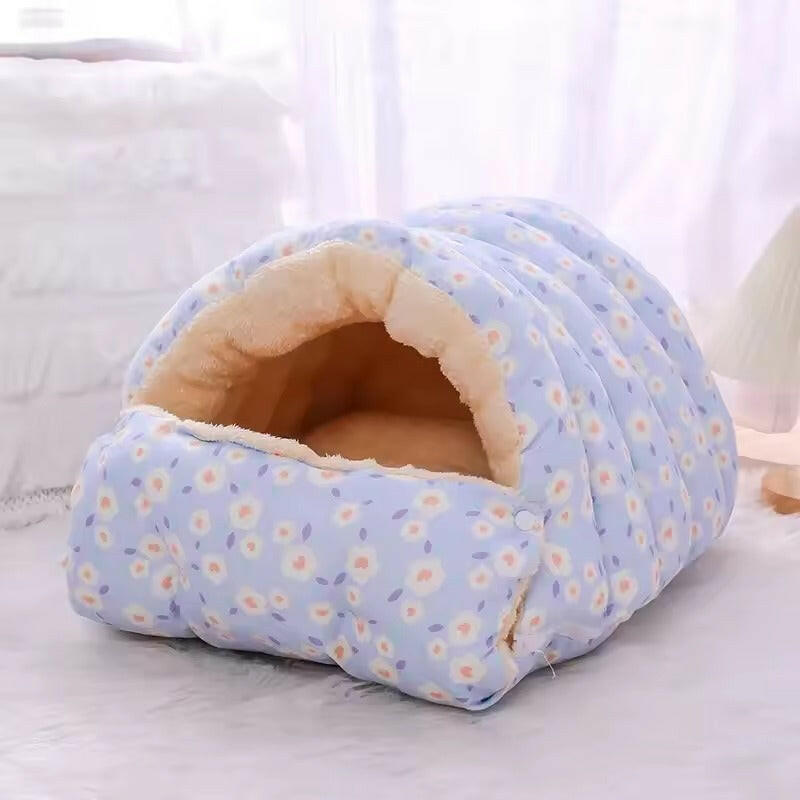 Pawfey Plush Foldable Dog Cat Bed