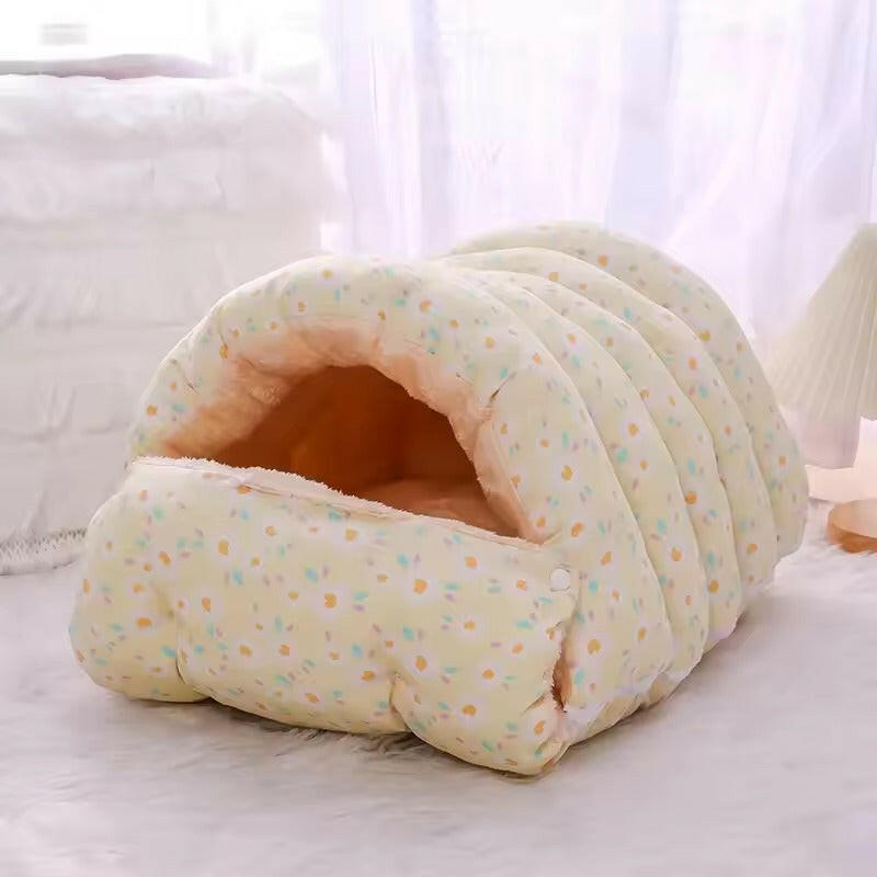 Pawfey Plush Foldable Dog Cat Bed