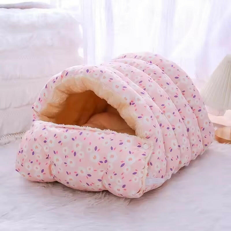 Pawfey Plush Foldable Dog Cat Bed