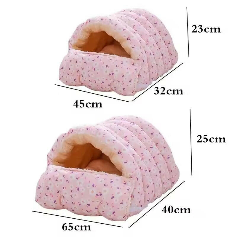 Pawfey Plush Foldable Dog Cat Bed