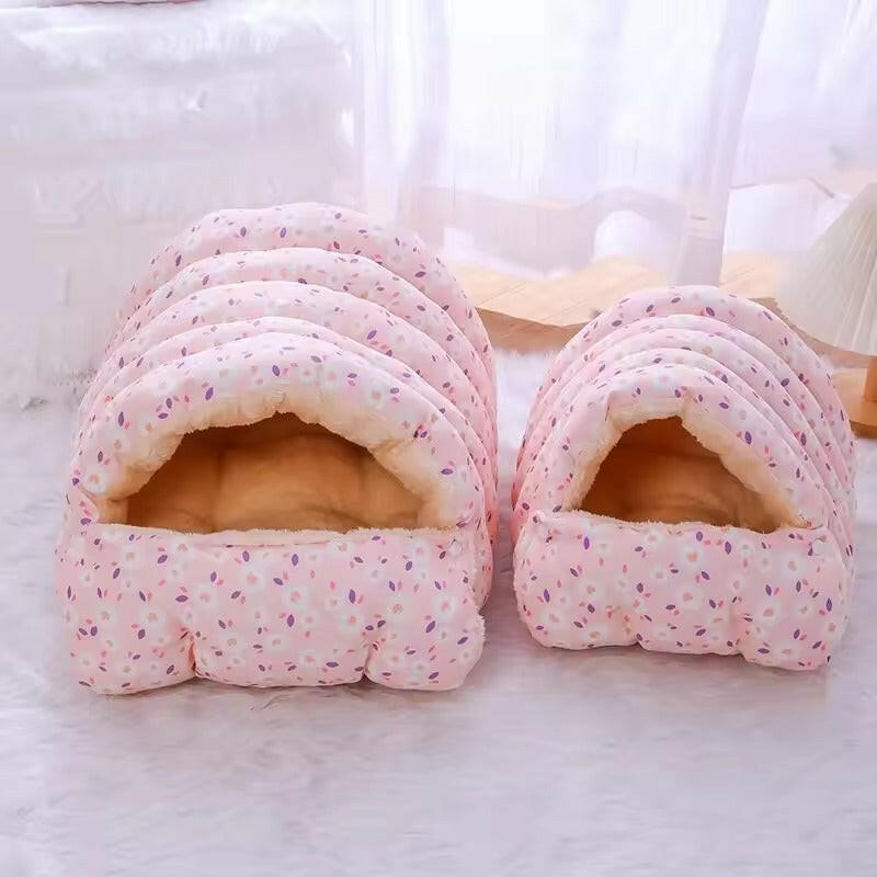 Pawfey Plush Foldable Dog Cat Bed