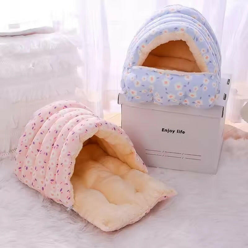 Pawfey Plush Foldable Dog Cat Bed
