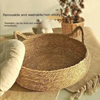 Cat Bed Handwoven Natural Seagrass with Cushion