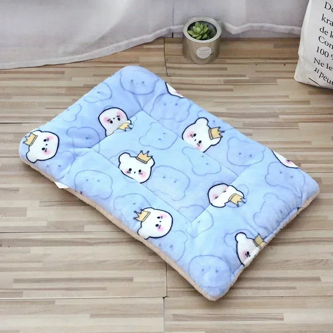 Soft Fleece Pet Bed Mat - Washable and Cosy Hover Image