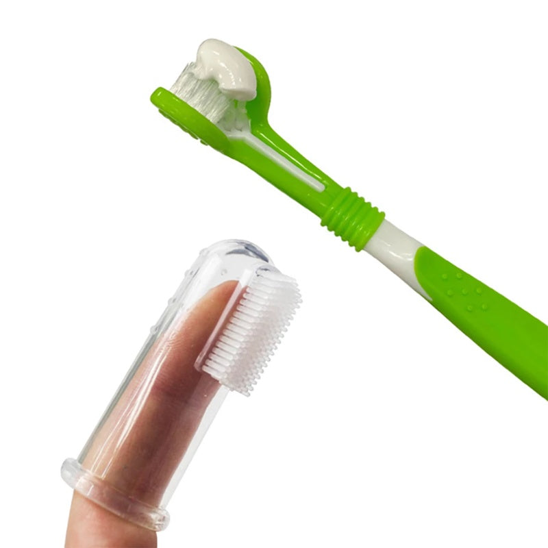 Pet Dental Care Kit – Toothbrush and Finger Cleaner Set
