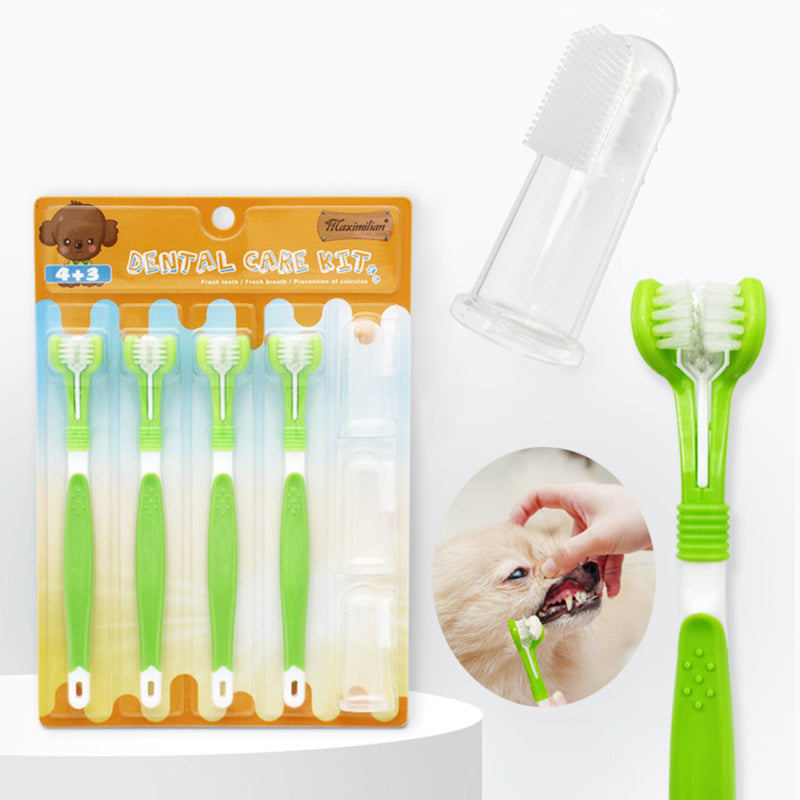 Pet Dental Care Kit – Toothbrush and Finger Cleaner Set