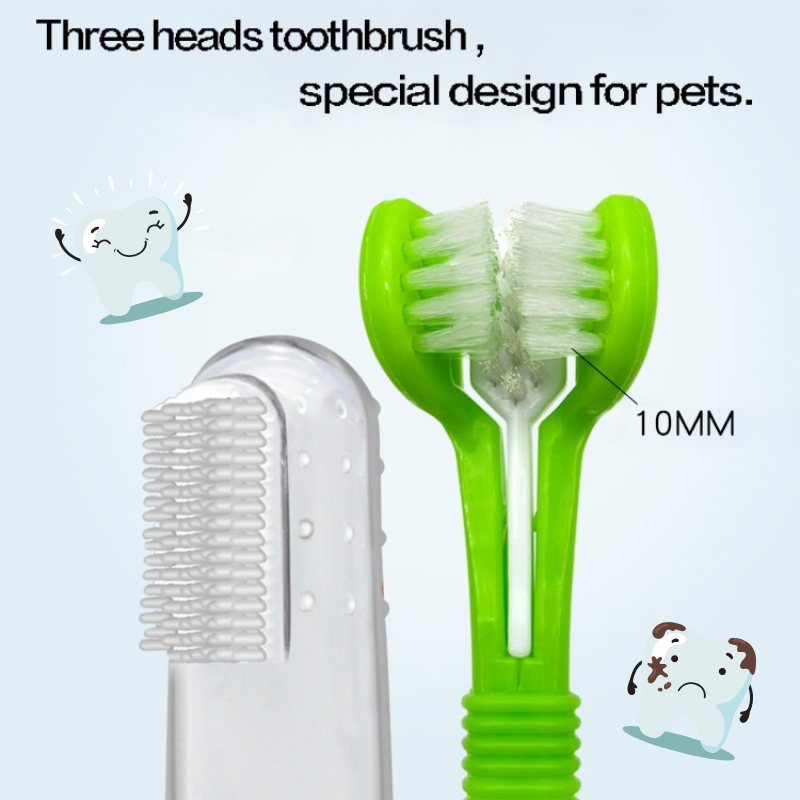 Pet Dental Care Kit – Toothbrush and Finger Cleaner Set