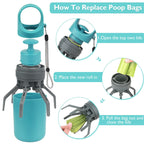 Portable dog poop scooper Lightweight Waste Picker w/ Bag