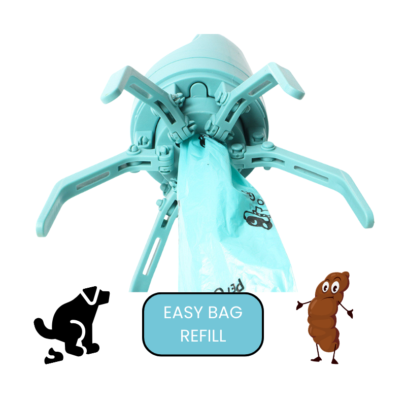 Portable dog poop scooper Lightweight Waste Picker w/ Bag