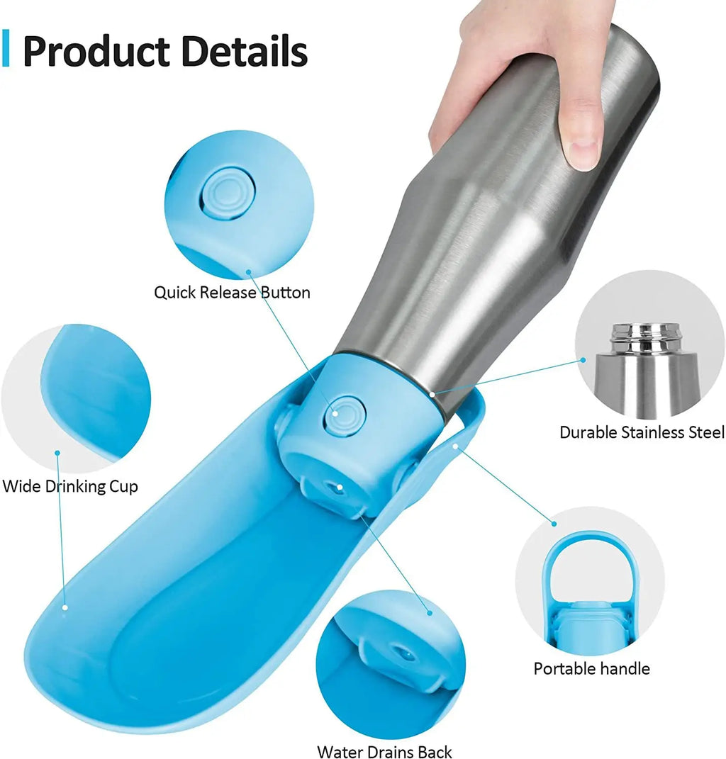 Portable Dog Water Bottle — Leakproof Travel Cup for Dogs on the Go