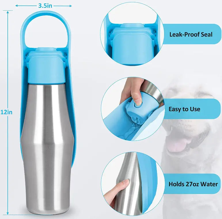 Portable Dog Water Bottle — Leakproof Travel Cup for Dogs on the Go