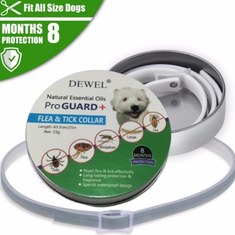 Natural Flea and Tick Collar 8-Month Protection for All Pets