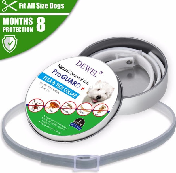Natural Flea and Tick Collar 8-Month Protection for All Pets