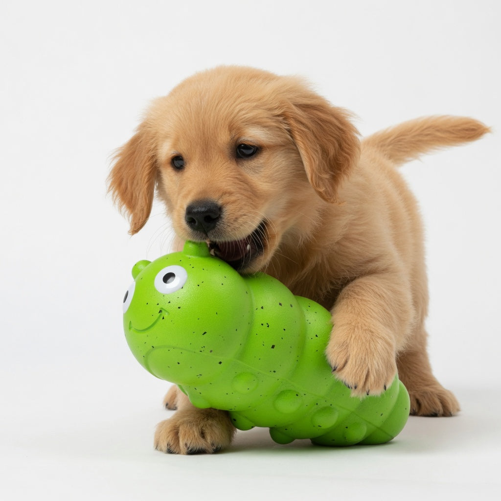 Puppy Chew Toys – Bug Shape Squeaky Teething Toy