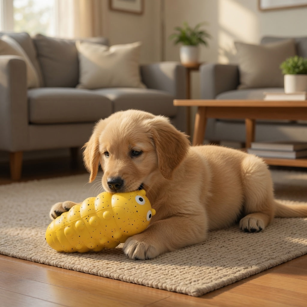 Puppy Chew Toys – Bug Shape Squeaky Teething Toy