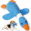 New Blue Goose Dog & Cat Toy - Double-Color Plush, Tough Bite Chew Toy with Sound