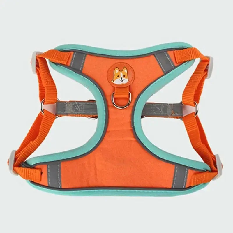 Booteely Pet Suede Chest Harness Vest Dog Cat Strap Reflective Leash Retractable For Small Light And Convenientn