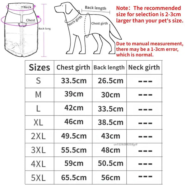 Waterproof Winter Dog Jacket - Warm Padded Vest w/ Zipper for Small, Medium, Large Dogs & Cats Main Image