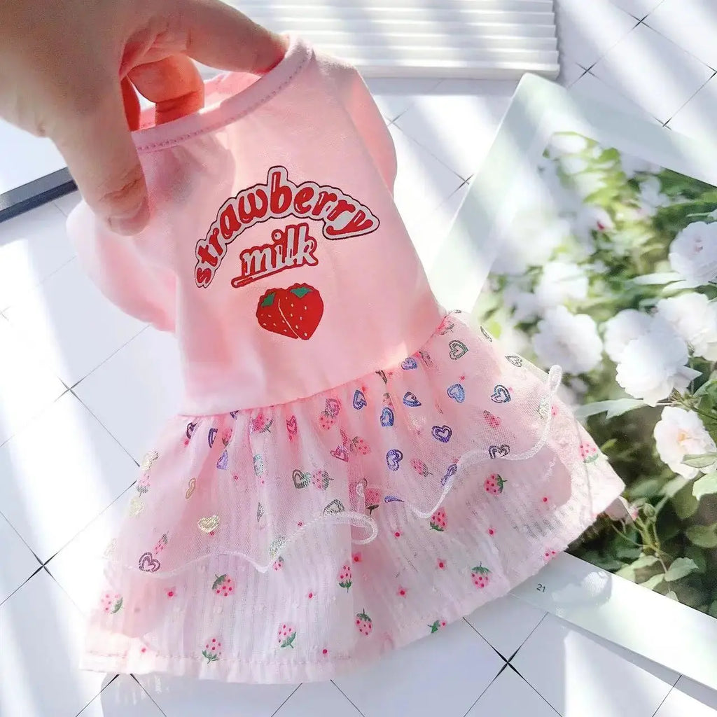 Cute Pets Clothes For Yorkshire Terrier Dogs Little Puppies Small Animals Breeds Striped Summer Wedding Princess Cats Dresses