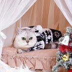 S-4XL Dog Pajamas for Small Medium Dogs Elk Printed Puppy Jumpsuit Winter Warm Pet Christmas Clothing Coral Velvet Sleepwear