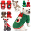 FestiveFleece Hoodie - Christmas Elk & Santa Print Dog Hoodie for Small Medium Dogs