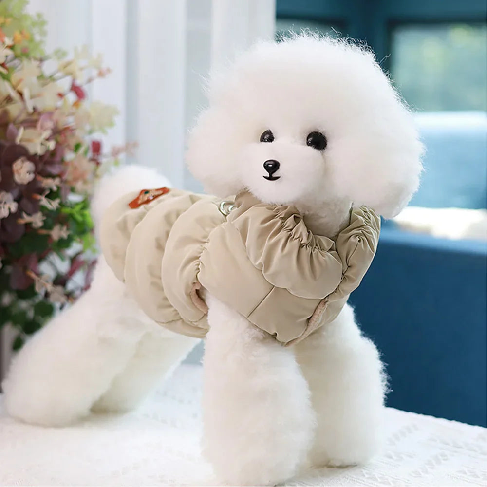 Soft Warm Dog Clothes Winter Padded Puppy Cat Coat Jacket For Small Medium Dogs