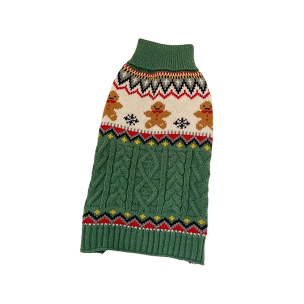 Dog Winter Clothes Pet Christmas Red Sweaters Sleeveless Gingerbread Reindeer Pattern Soft Warm Fall Winter Cats Dogs Clothes