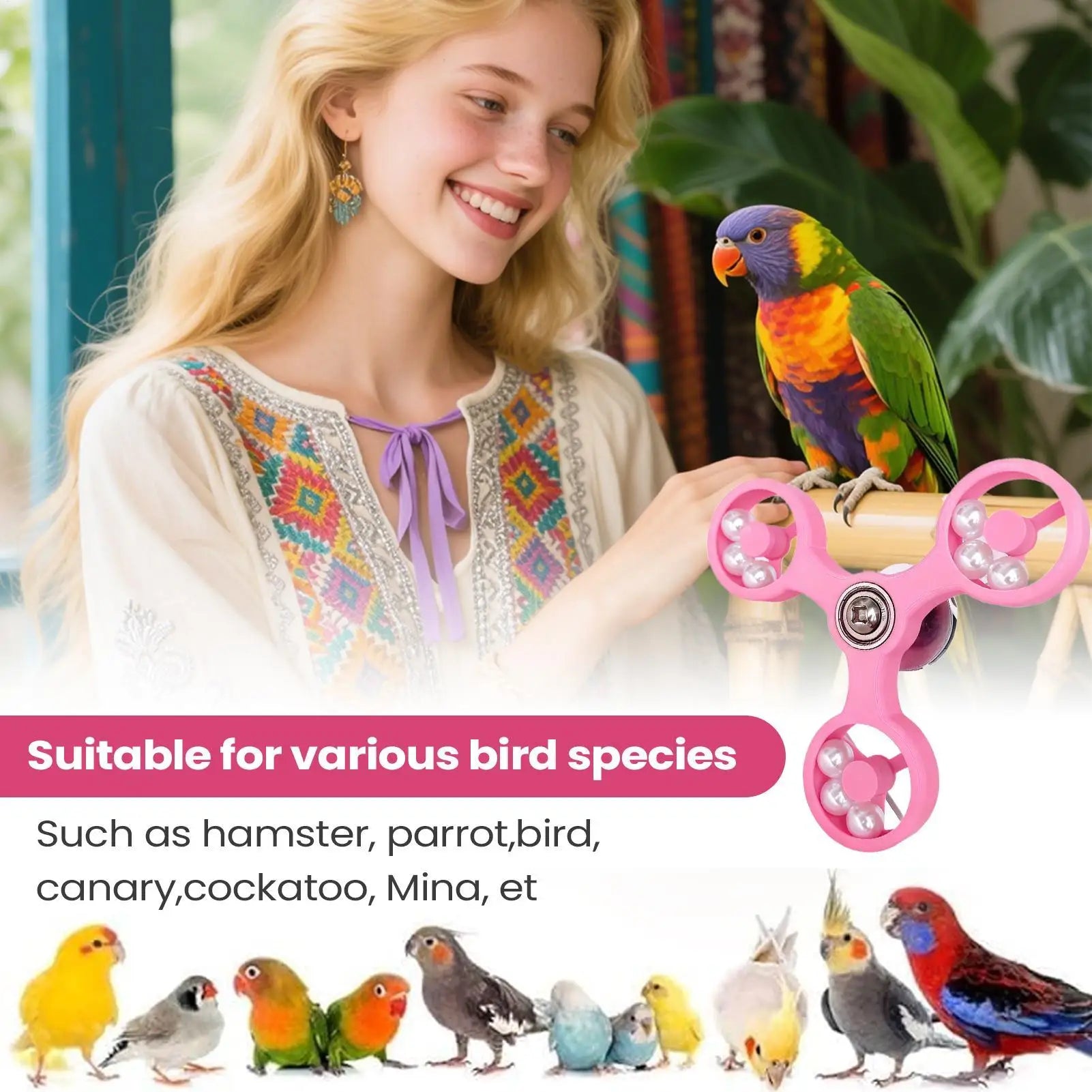 Rotating Bird Spinner Toy