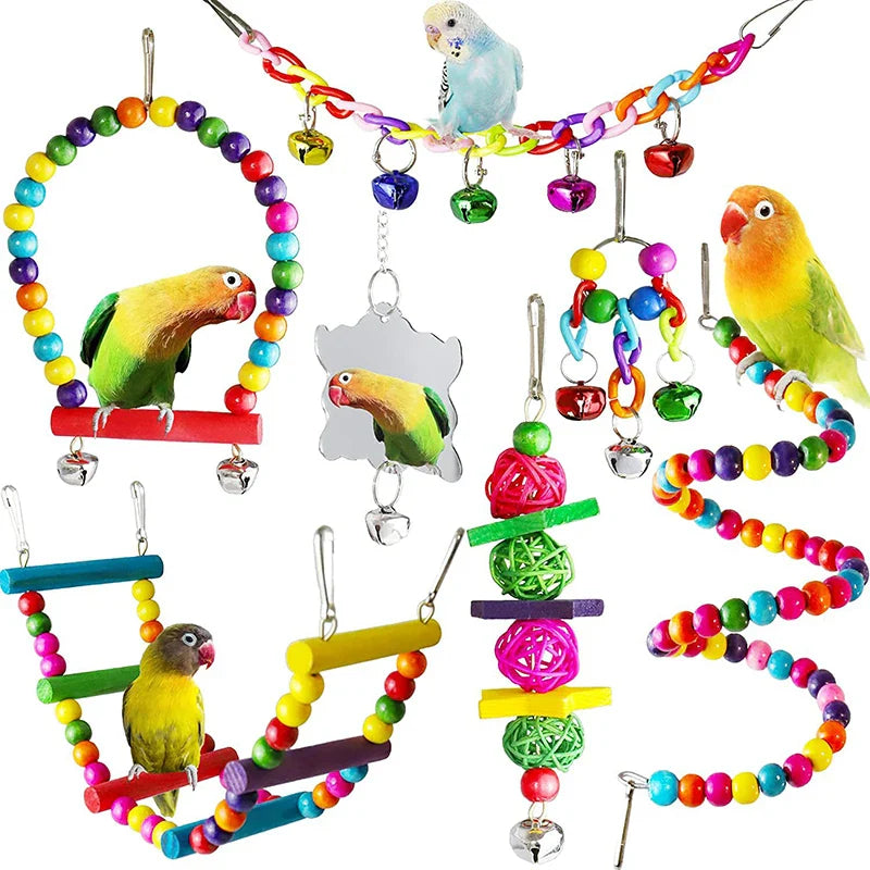 Bird Cage Toy Set (7pc)