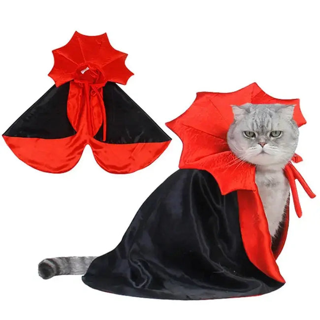 New Funny Pet Dog Halloween Costume Dog Cat Costumes for Small Dogs Cosplay Vampire Cloak  Dog Cat Clothes Cloak Pet Supplies Hover Image