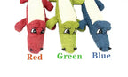 Interactive Squeaky Alligator Chew Toy – Durable Puppy Teething & Teeth Cleaning Dog Toy with Crinkle Sound, Non-Toxic (Blue/Red/Green)