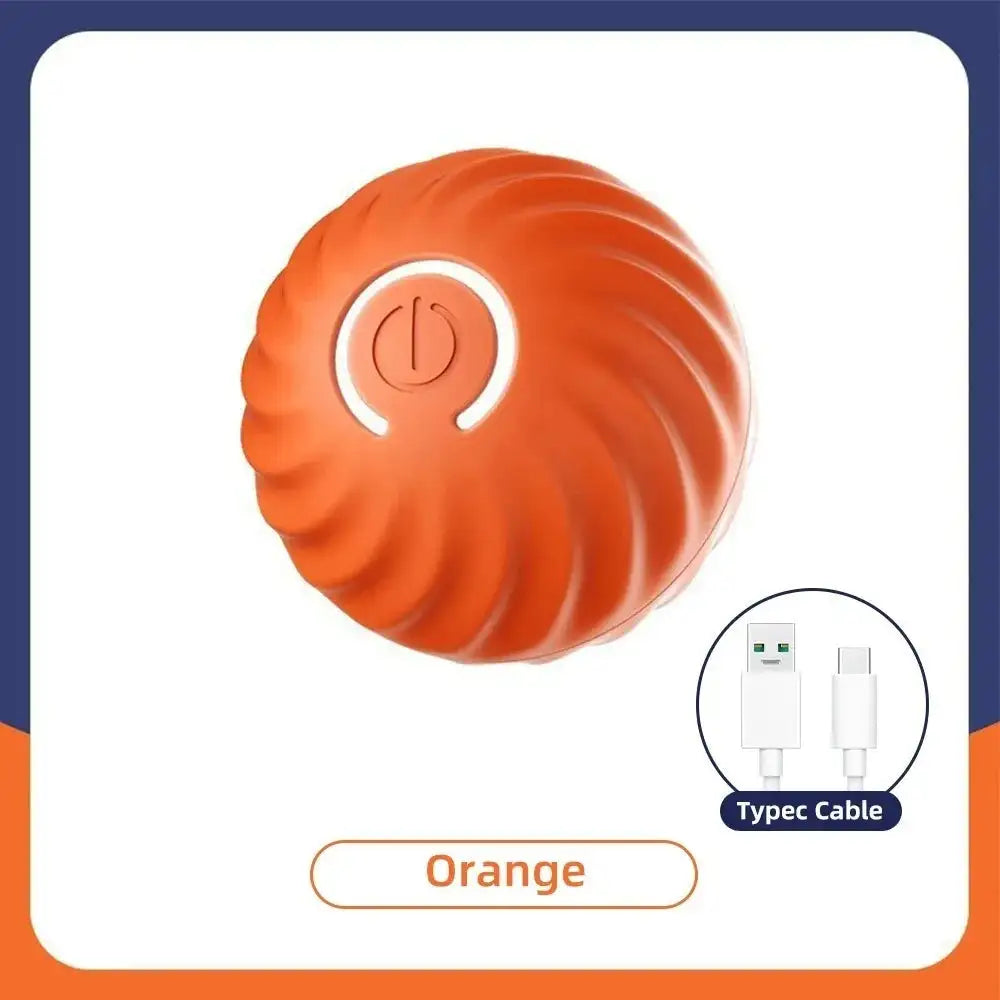 Rechargeable Automatic Dog Toy Ball - LED Bouncing Ball w/ USB Charging for Cats & Dogs