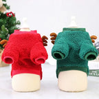Christmas Dog Halloween Costumes Clothes Hoodies Cold Weather Winter Coat Reindeer Design Sweater for Small Dogs Cats